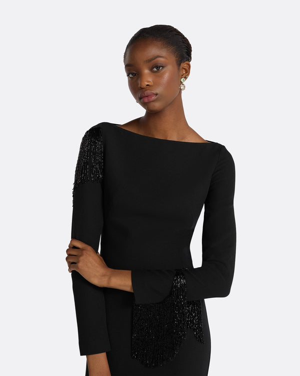 Safiyaa Costella Black Long Dress