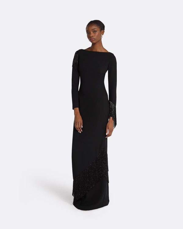 Safiyaa Costella Black Long Dress