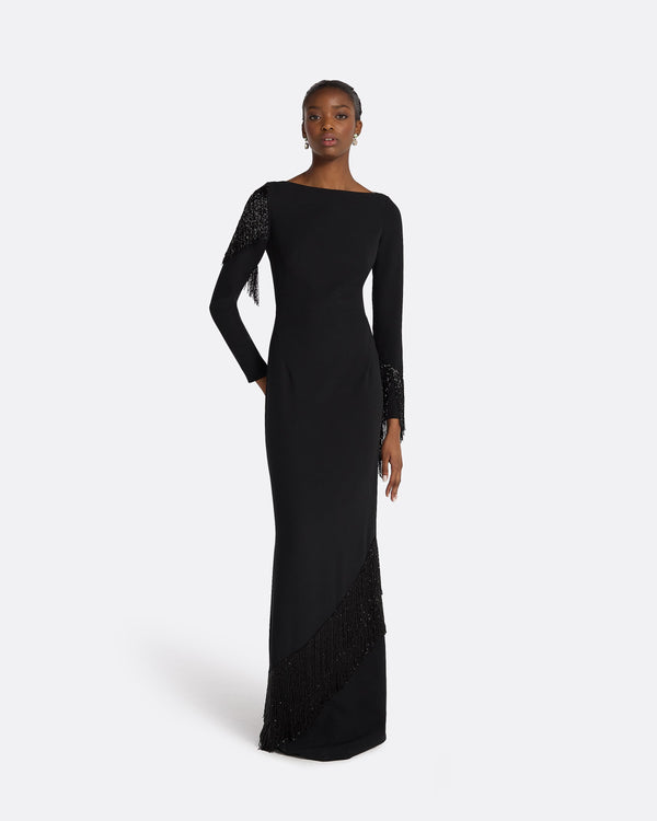 safiyaa Costella Black Long Dress
