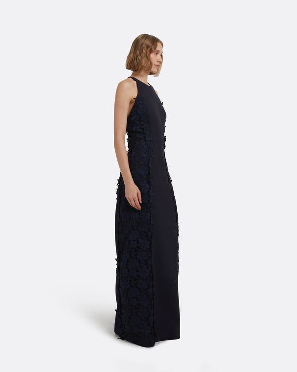 Safiyaa Dakota Long Dress In Midnight Navy