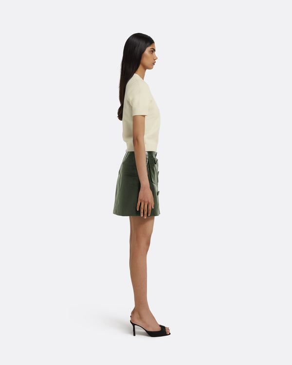 Safiyaa Dallas Skirt In Collard Green