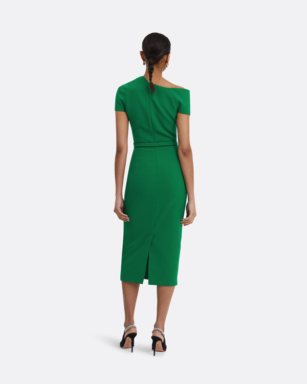 Safiyaa Dania Jewel Green Midi Dress