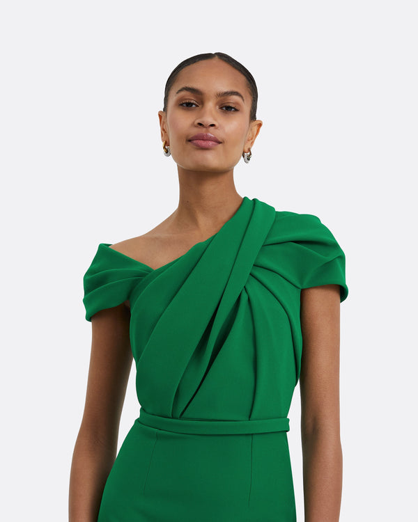 Safiyaa Dania Jewel Green Midi Dress