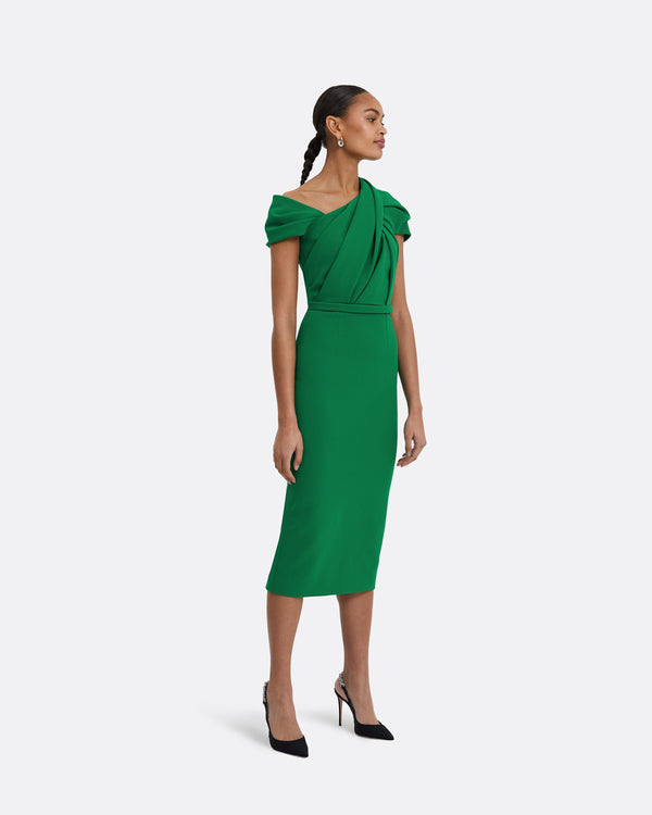 Safiyaa Dania Jewel Green Midi Dress