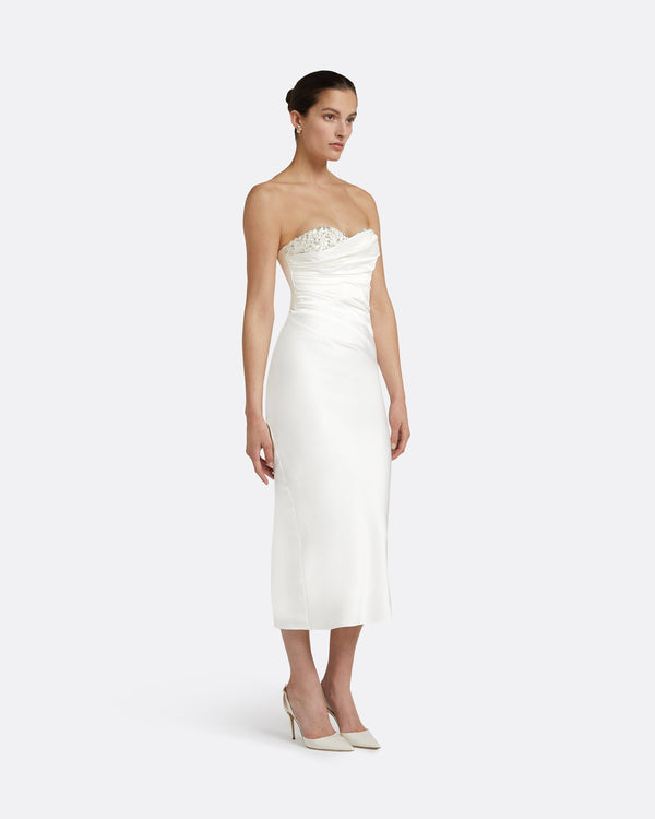 Safiyaa Danielle Ivory Midi Dress