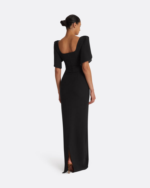 Safiyaa Dara Black Long Dress