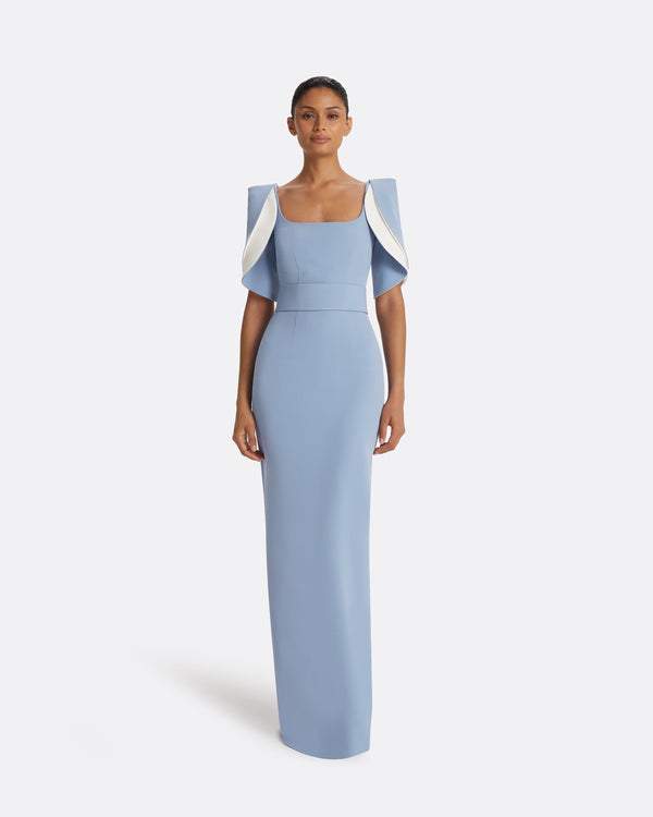 safiyaa Dara Blue Ash Long Dress