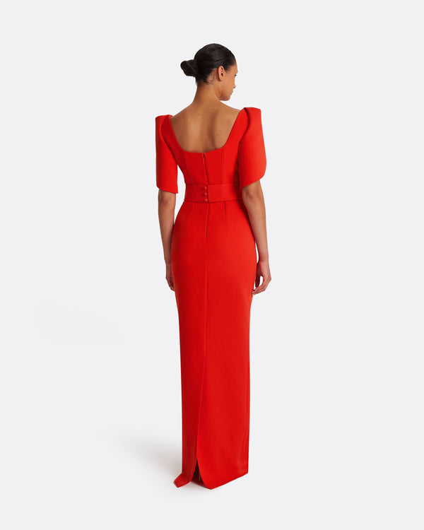 Safiyaa Dara Scarlet Red Long Dress