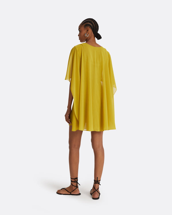 Safiyaa Davey Chartreuse Short Dress
