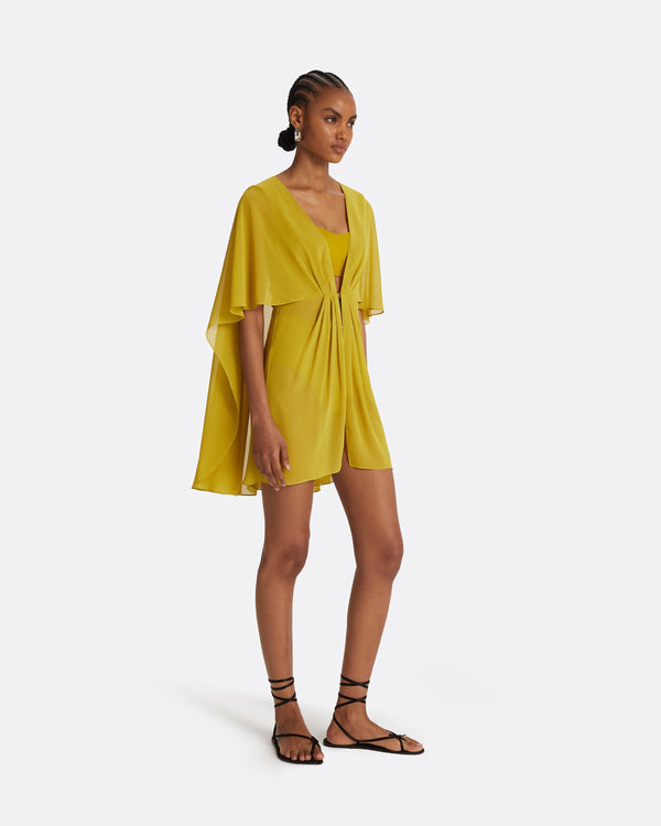 Safiyaa Davey Chartreuse Short Dress