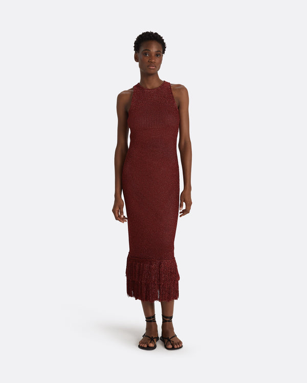safiyaa Deidre Amber Sun Knit Dress