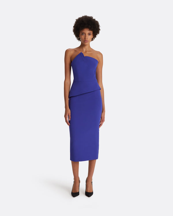 safiyaa Delani Azure Blue Midi Dress
