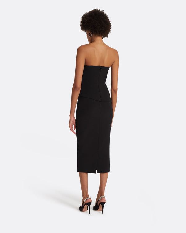 Safiyaa Delani Black Midi Dress