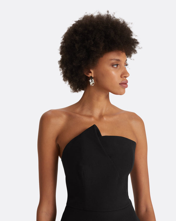 Safiyaa Delani Black Midi Dress