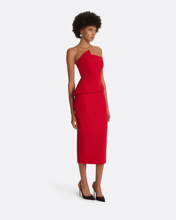 Safiyaa Delani Crimson Midi Dress
