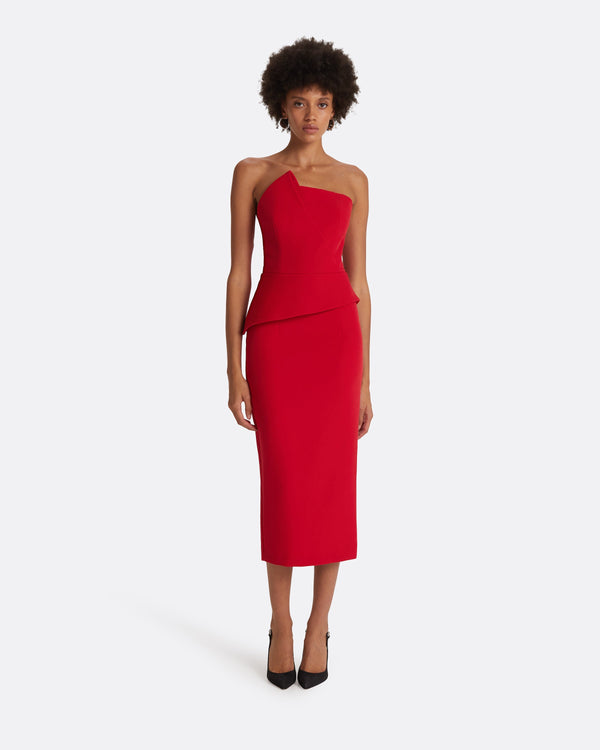 safiyaa Delani Crimson Midi Dress