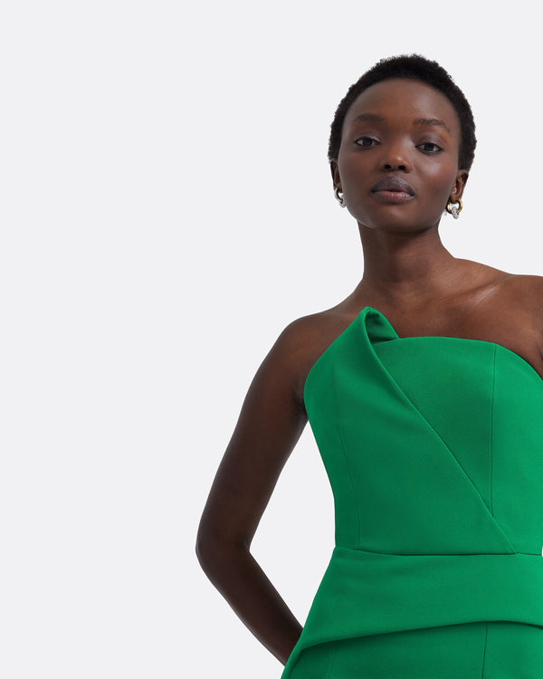 Safiyaa Delani Jewel Green Midi Dress