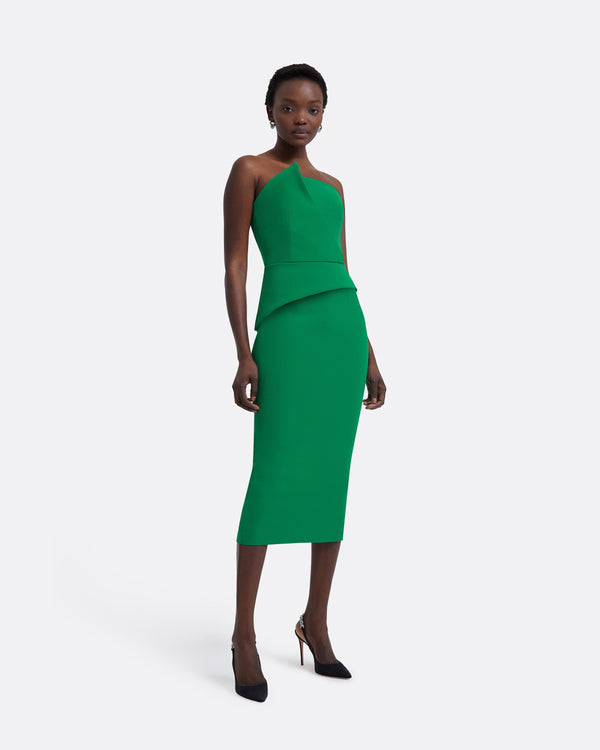 safiyaa Delani Jewel Green Midi Dress