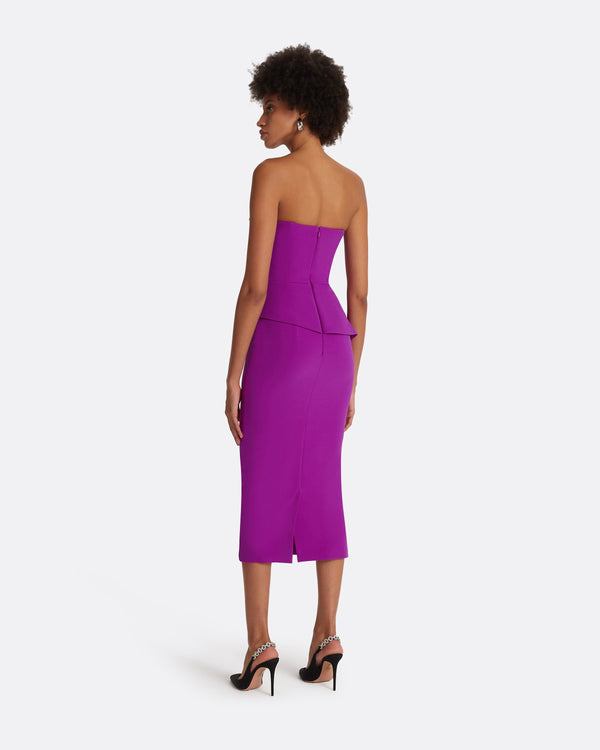 Safiyaa Delani Magenta Midi Dress