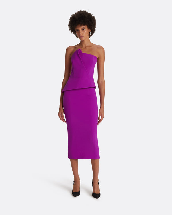 safiyaa Delani Magenta Midi Dress