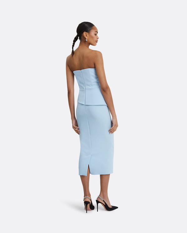 Safiyaa Delani Pale Blue Midi Dress