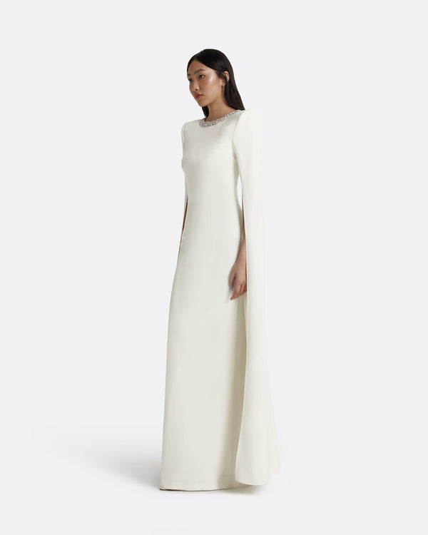 Safiyaa Destiny Ivory Long Dress