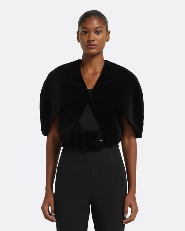 safiyaa Devon Cape in Black