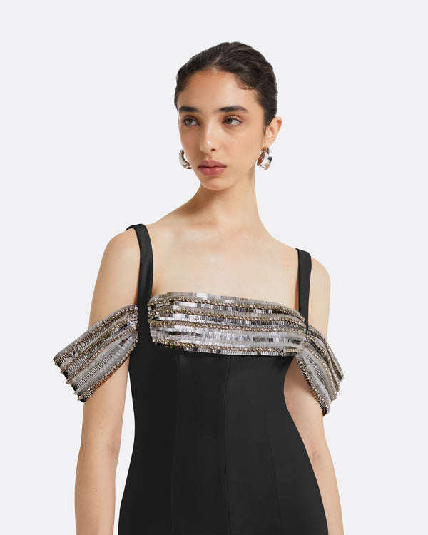 Safiyaa Dilek Black Long Dress