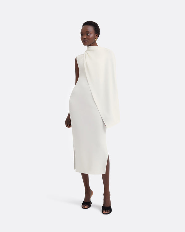 safiyaa Dilly Ivory Midi Dress