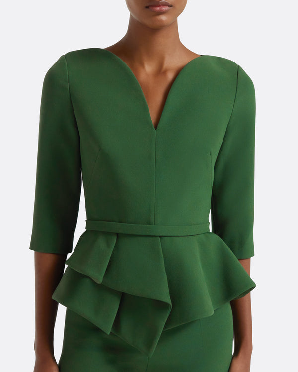 Safiyaa Dion Top In Moss Green