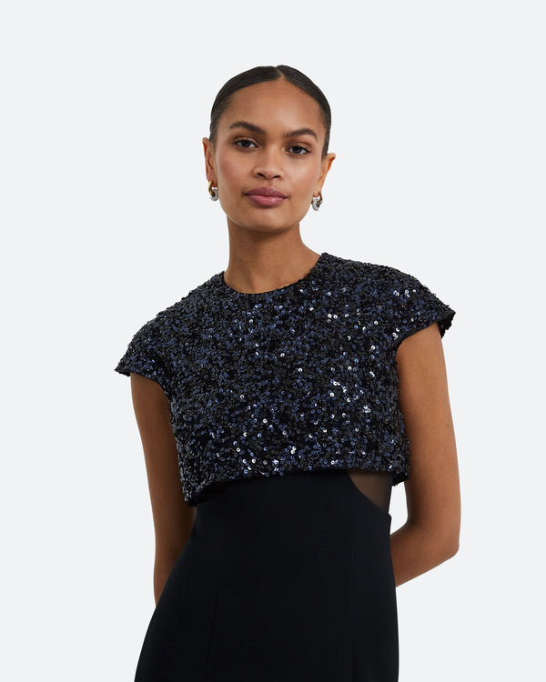 Safiyaa Dominica Black Midi Dress