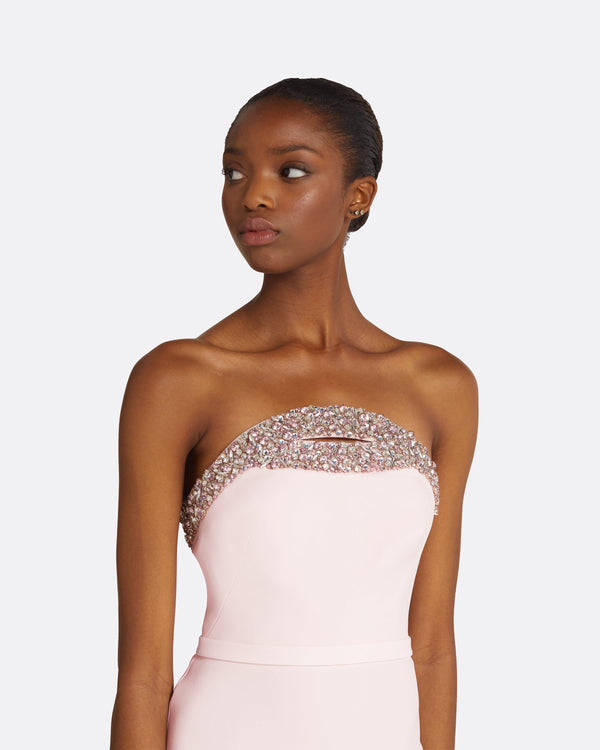 Safiyaa Donatella Barely Pink Long Dress