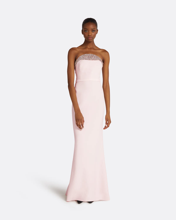 safiyaa Donatella Barely Pink Long Dress