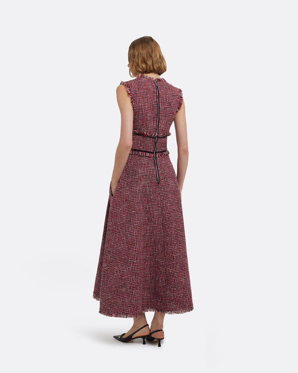 Safiyaa Dorothy Midi Dress In Multi-Pinks