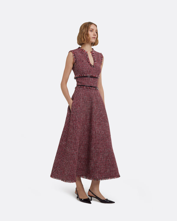 Safiyaa Dorothy Midi Dress In Multi-Pinks