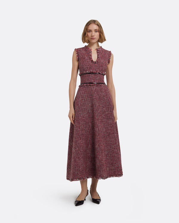 safiyaa Dorothy Midi Dress in Multi-Pinks