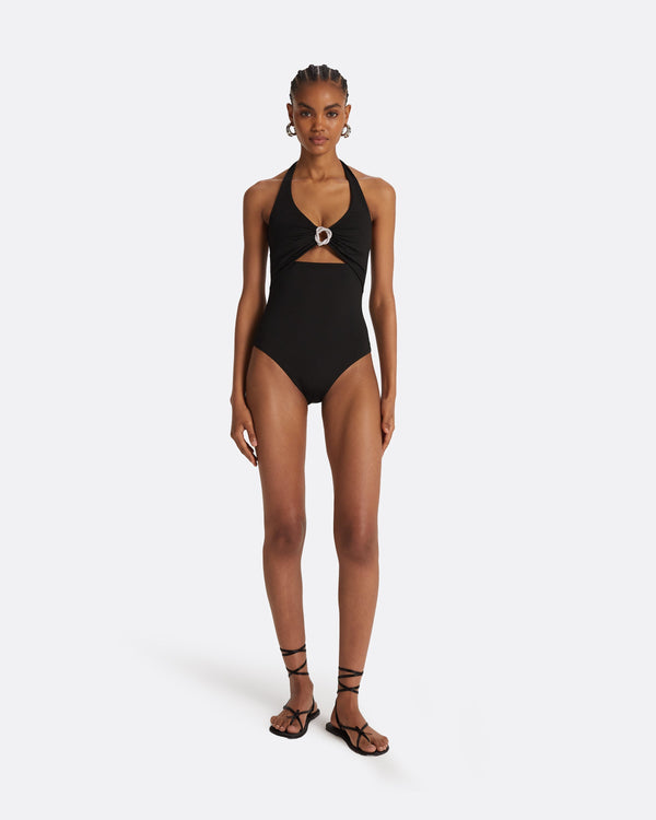 safiyaa Doti Black Swimsuit