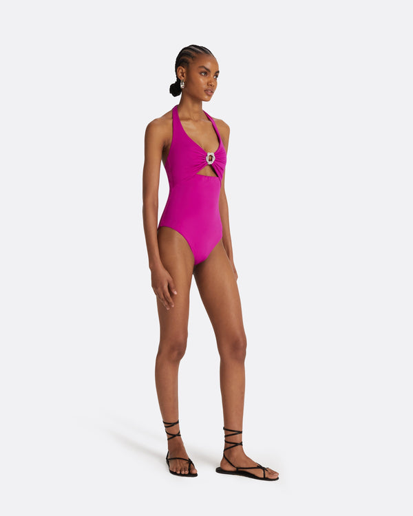 Safiyaa Doti Magenta Swimsuit