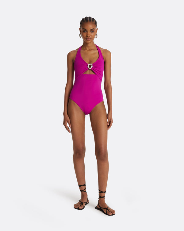 safiyaa Doti Magenta Swimsuit