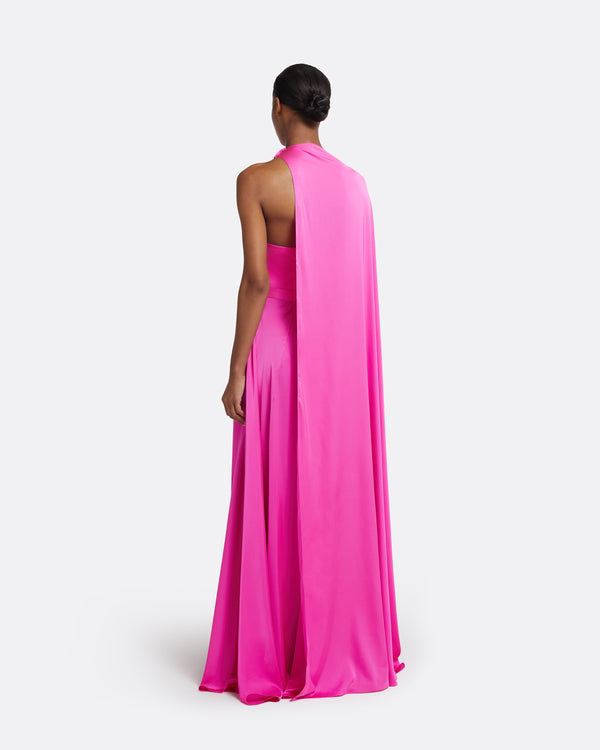 Safiyaa Drapina Long Dress In Beverley