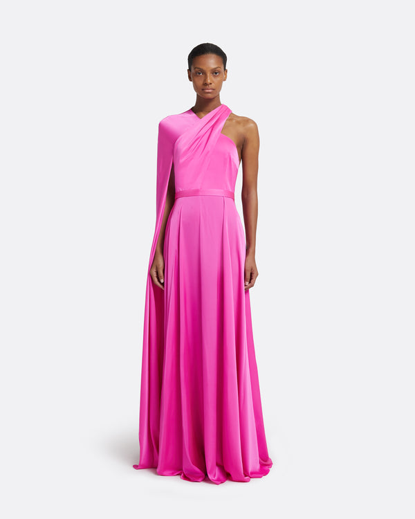 safiyaa Drapina Long Dress In Beverley
