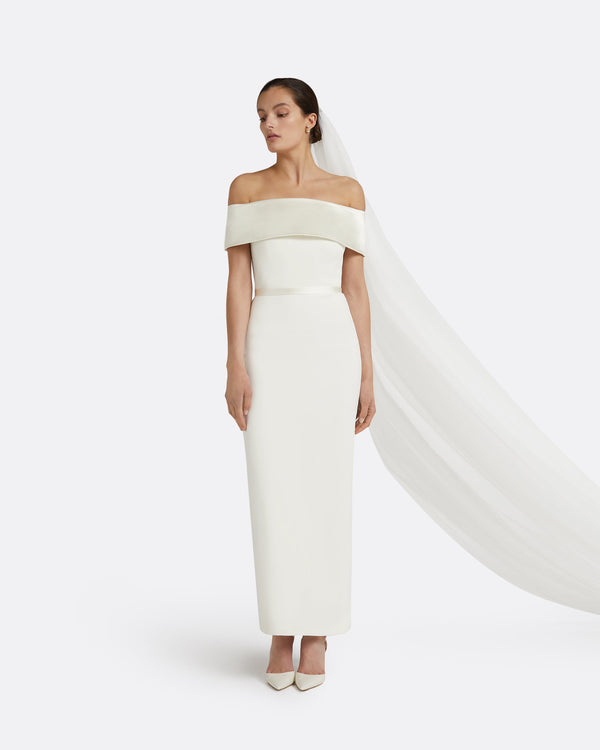 safiyaa Drax Ivory Dress