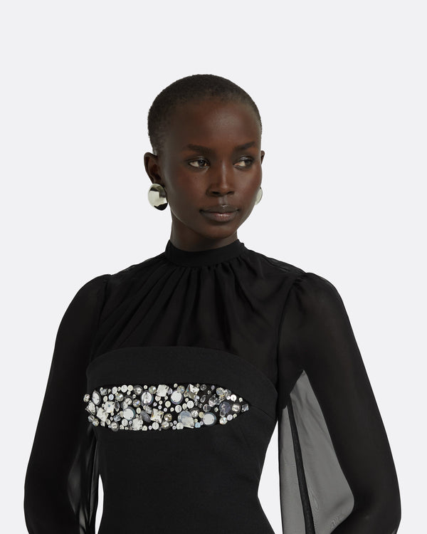 Safiyaa Duru Black Short Dress