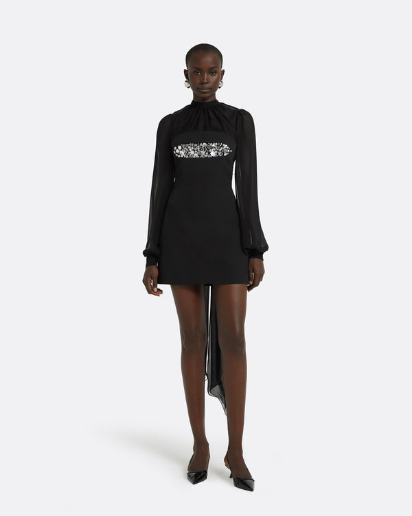 safiyaa Duru Black Short Dress