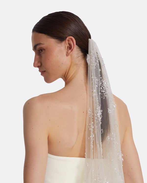 Safiyaa Edith Bouquet Embroidered Veil