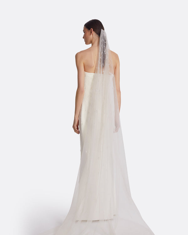 Safiyaa Edith Gypsophilia Embroidered Veil