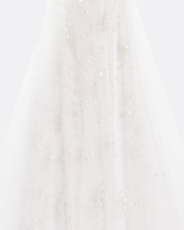 safiyaa Edith Gypsophilia Embroidered Veil