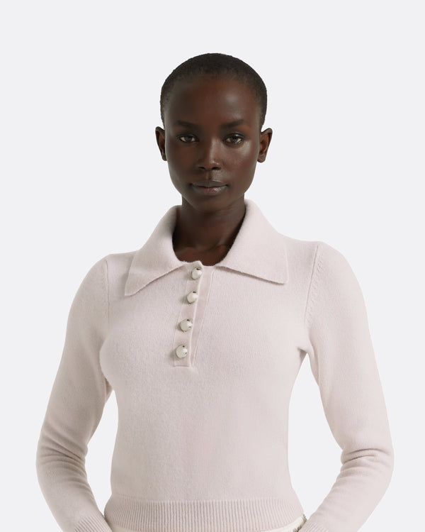 Safiyaa Ekol Barely Pink Knit Top