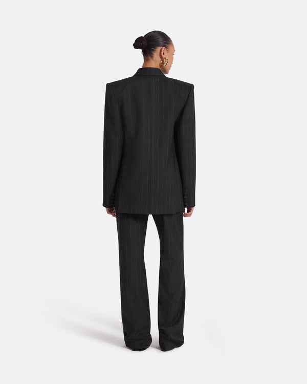 Safiyaa Ellan Black Pinstripe Jacket