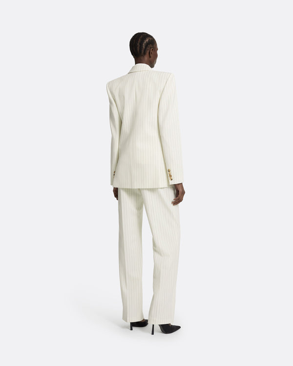 Safiyaa Ellan Ivory Pinstripe Jacket